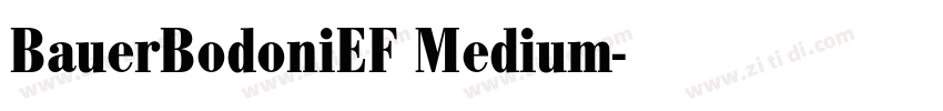 BauerBodoniEF Medium字体转换
